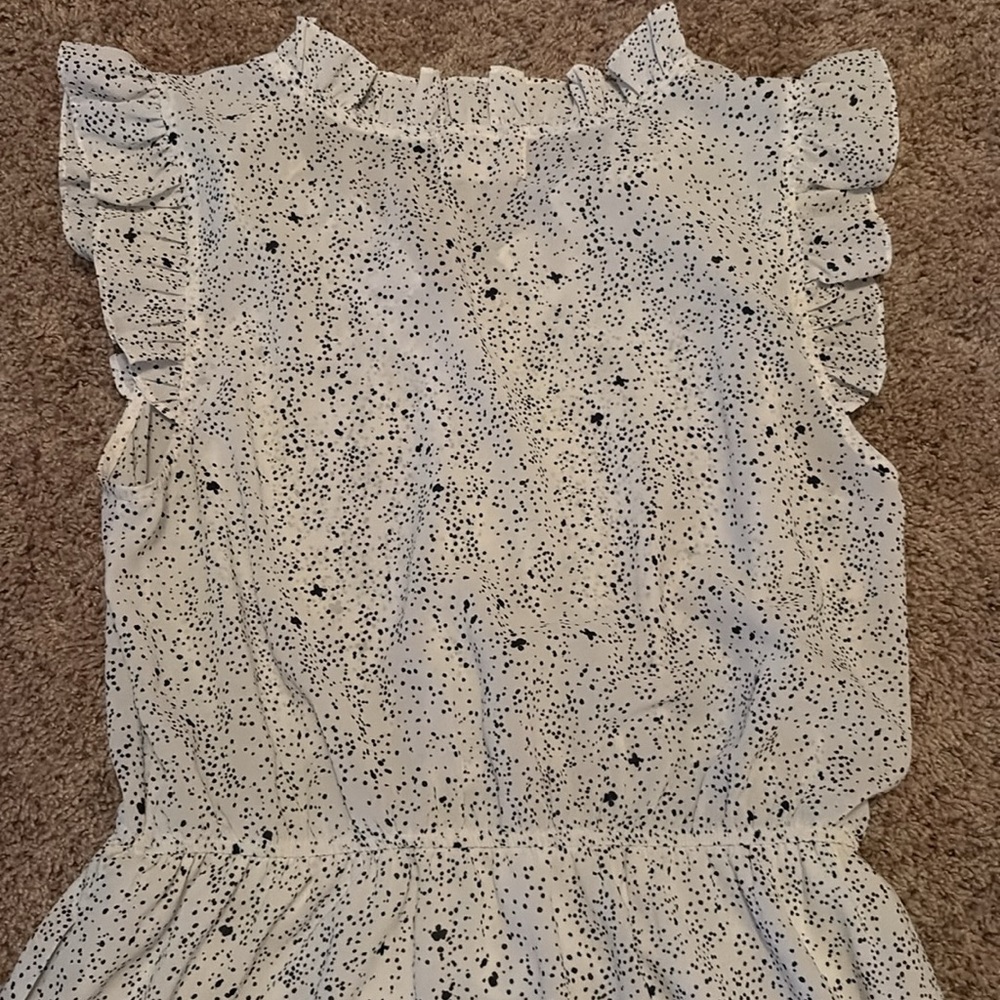 White Ruffle Mini Dress - Picture 7 of 7